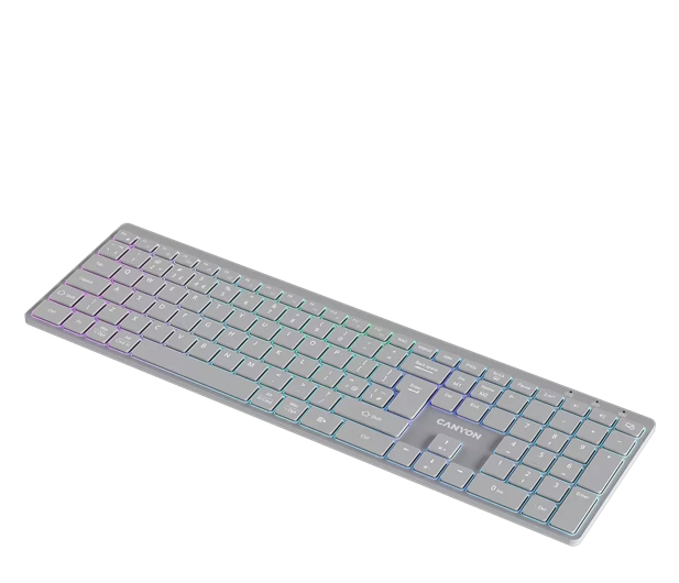 CANYON Klawiatura HKB-W11 UK/US RGB Dwa Tryby Bezprzewodowa Szara CNS-HBTK11G - 1348464 - zdjęcie 4